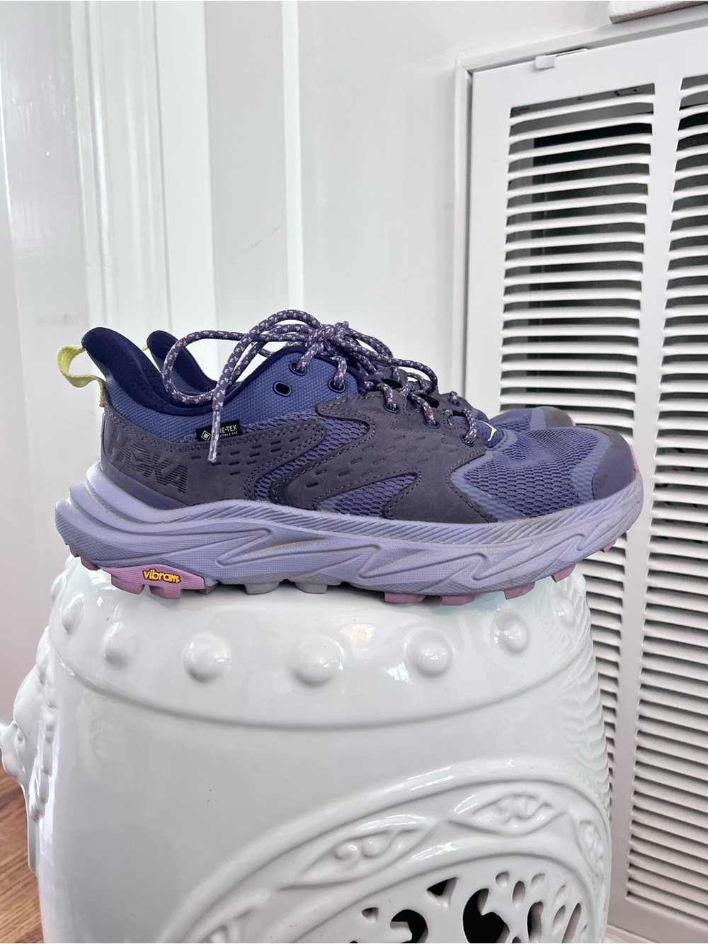 Hoka One One Womens ANACAPA 2 LOW GTX Purple Trail Hiking Sneakers Size 8B